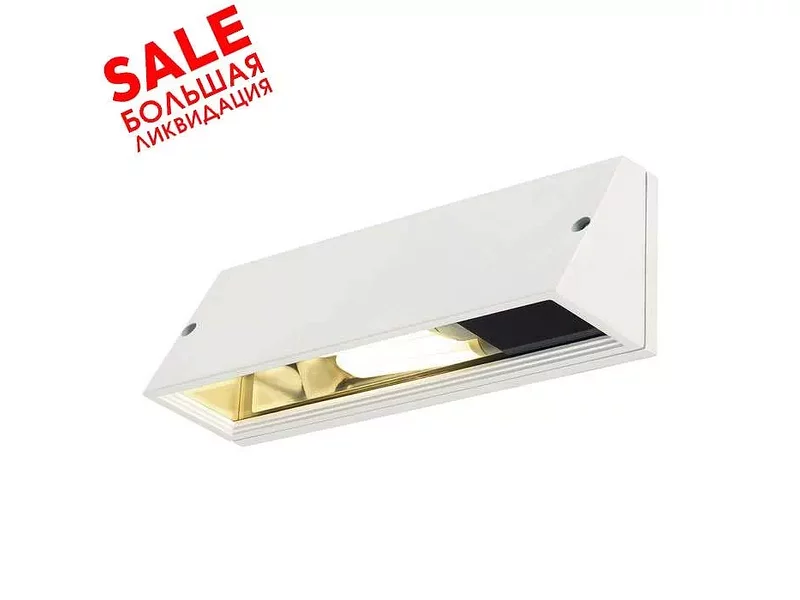 SLV 230031 PEMA® SQUARE светильник настенный IP44 для лампы E27 15Вт макс., белый в наличии расп