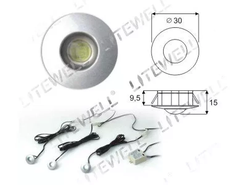 Комплект потолочных точечных светильников LED-N24/3
