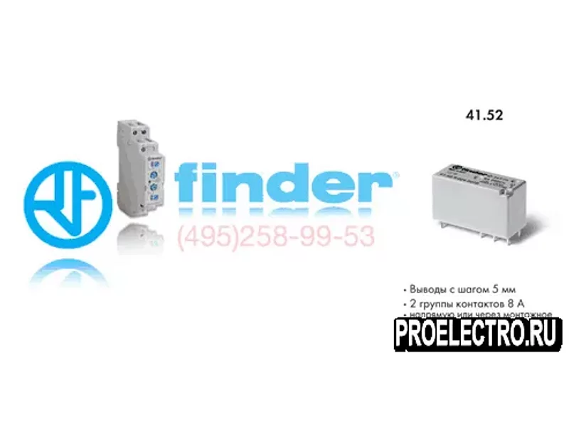 Реле Finder 41.52.9.048.5011 Низкопрофильное миниатюрное P C B реле