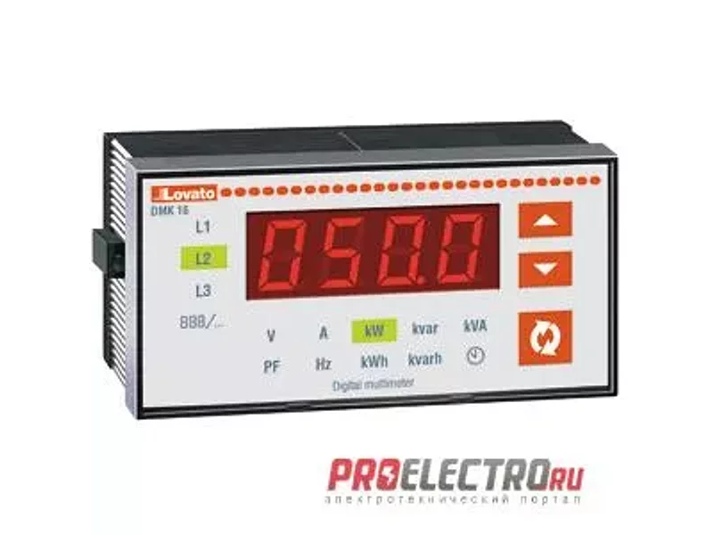 DMK16 Цифровой трехфазный мультиметр, LED, 96x48мм, Lovato Electric