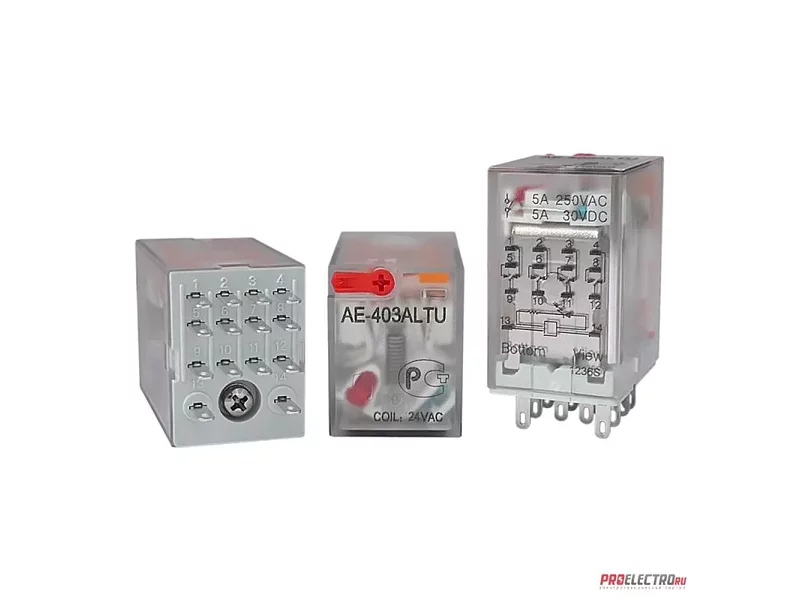 AE-403ALTU Промежуточное реле Амитрон, 5А, 4С, 24VAC аналог 553480240000 Finder