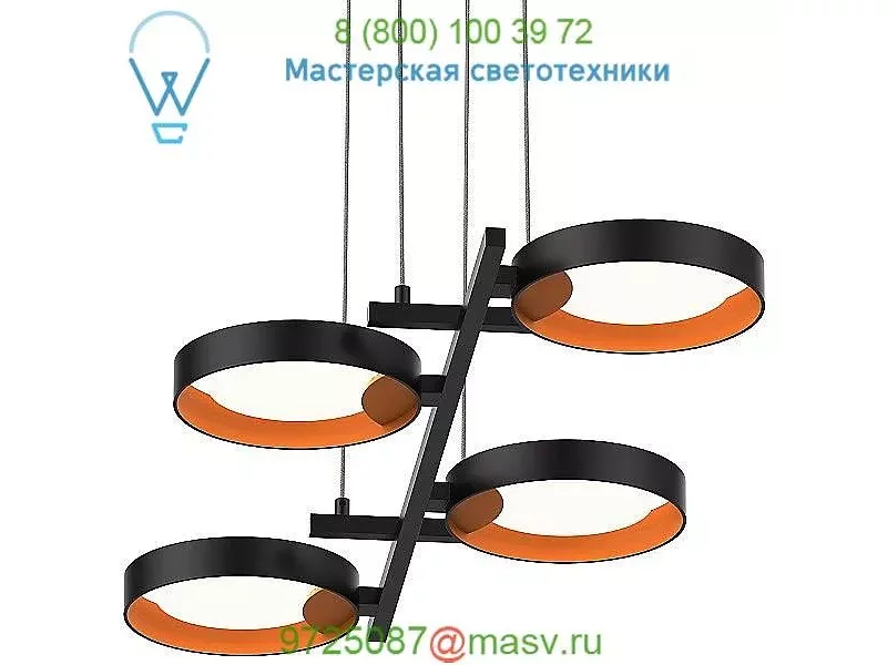 Light Guide Ring 4-Light LED Pendant Light 2655.25W SONNEMAN Lighting, светильник