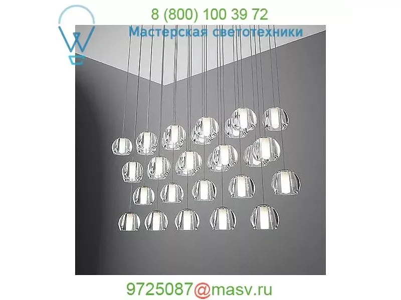 Fabbian  Beluga Multispot 30-Light Rectangular Pendant Light, светильник