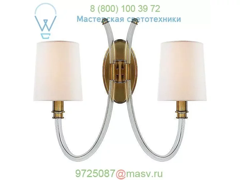 Visual Comfort Clarice 2-Light Wall Light JN 2030CG/AB-L, настенный светильник бра