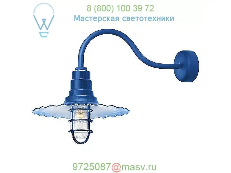 Troy RLM Lighting Radial Wave Outdoor Wall Sconce w/ Cast Guard & Clear Glass RW16MCGGBK3SL23, у