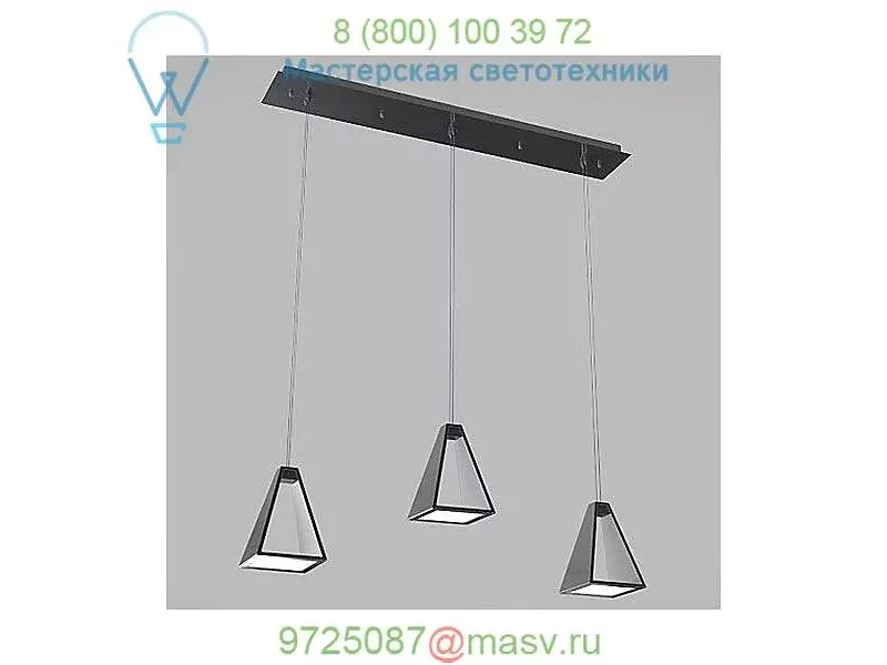 Tria LED Linear Suspension Light Blackjack Lighting, светильник