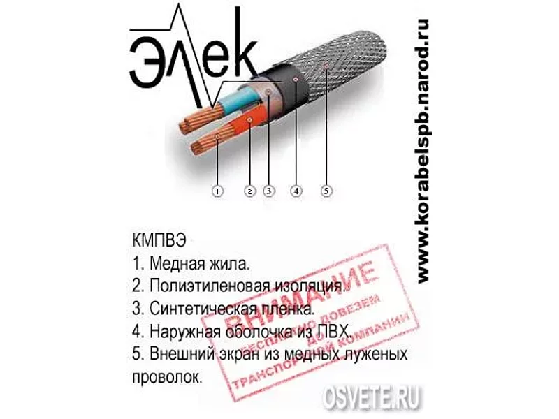КМПВЭ судовой кабель