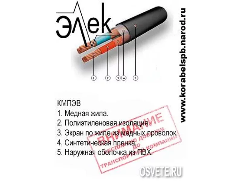 КМПЭВ судовой кабель