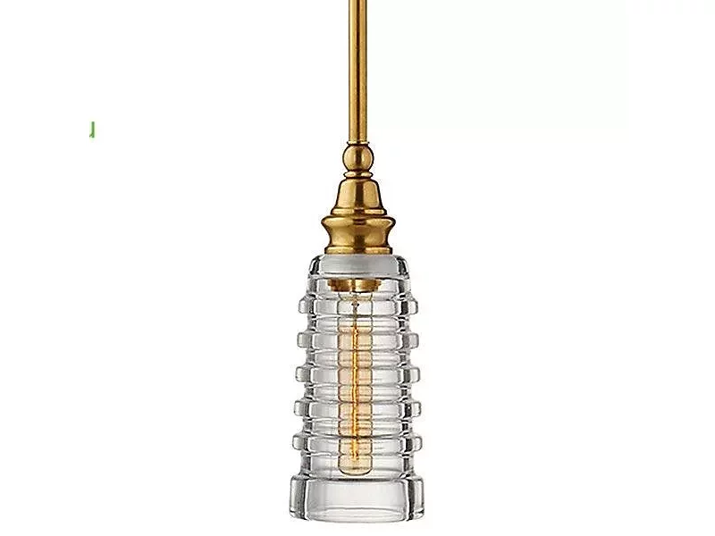 Covington Mini Pendant Ribbed Glass (Brass/Narrow)- OPEN BOX Visual Comfort OB-CHC 5474AB-CG, оп