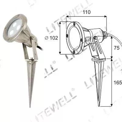 Газонный светильник уличной подсветки, ландшафтного освещения Well Spike 9054A.