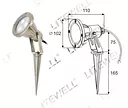 Газонный светильник уличной подсветки, ландшафтного освещения Well Spike 9054A.