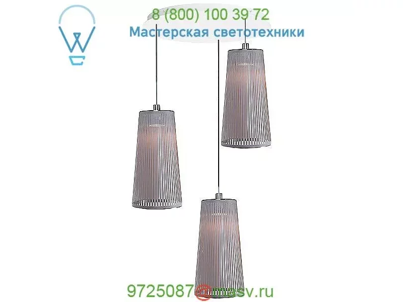 SOLI CHAN 24/3 WHT Solis 3 Chandelier Pablo Designs, светильник