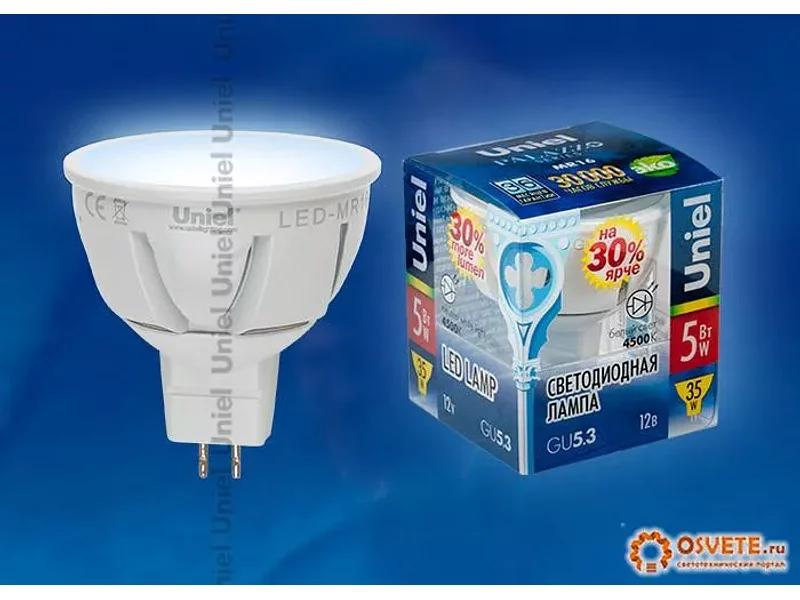 Светодиодная лампа точечного света MR16 12V 5 Вт серии Palazzo