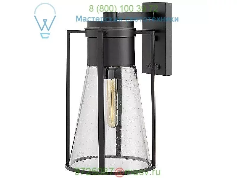 Refinery Outdoor Wall Light Hinkley Lighting 2824BK, уличный настенный светильник