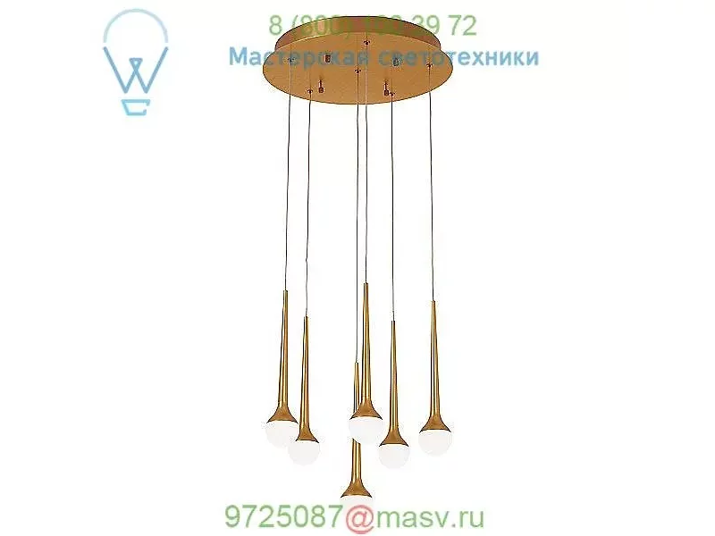 Honey Drip LED Multi-Light Pendant Light George Kovacs P8226-668-L, светильник