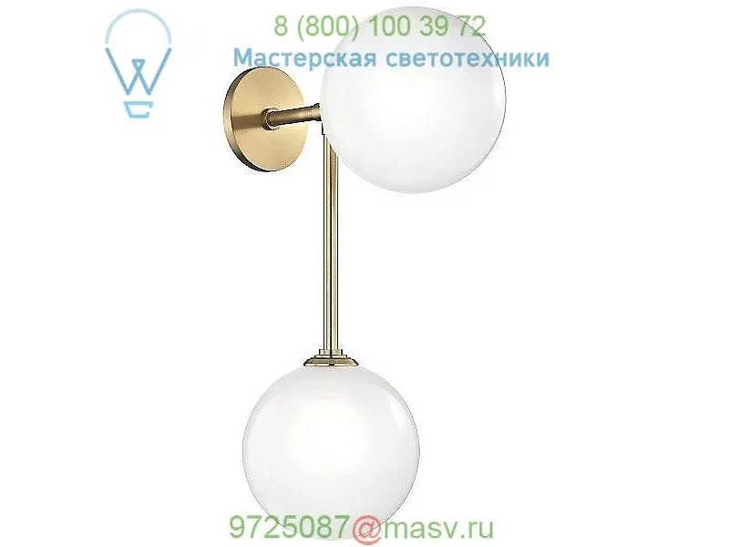 Mitzi - Hudson Valley Lighting H122102-AGB Ashleigh Wall Sconce, настенный светильник бра