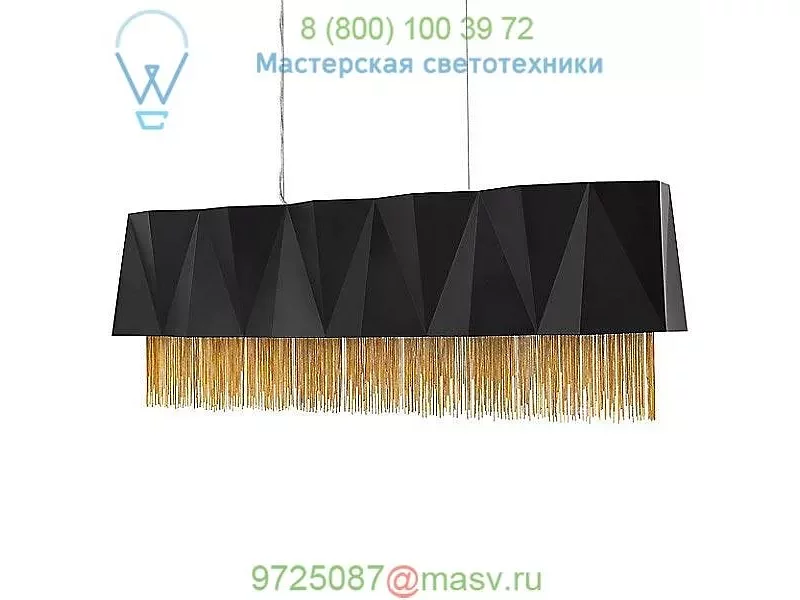 Fredrick Ramond Zuma Linear Chandelier FR32806SBK, светильник