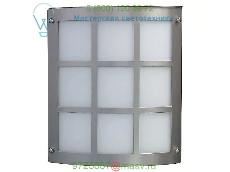 Moto Grid Indoor/Outdoor Wall Sconce Besa Lighting 106-842107-BA, уличный настенный светильник