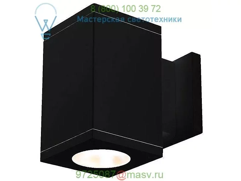 WAC Lighting DC-WS05-F827A-BK Cube Architectural LED Wall Sconce, уличный настенный светильник