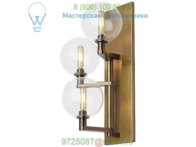 Tech Lighting Gambit Triple LED Wall Sconce 700WSGMBTCR-LED927, настенный светильник бра