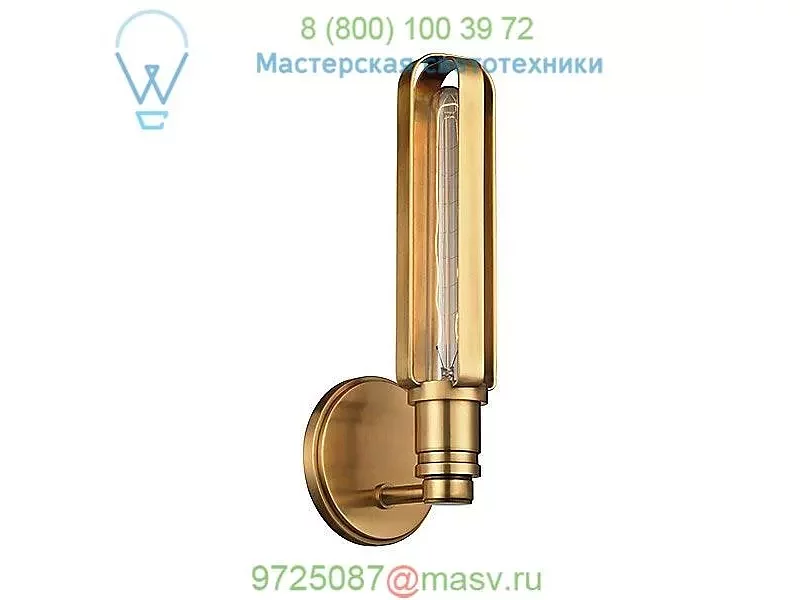 Red Hook T10 1 Light Wall Sconce 1091-AGB Hudson Valley Lighting, настенный светильник