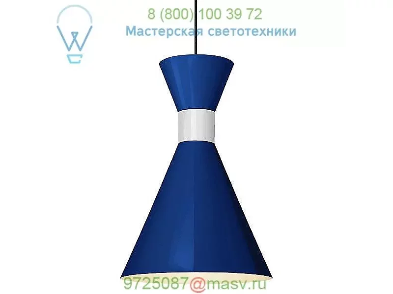 Troy RLM Lighting Mid Century Pendant Light 5DMC10MBLUWT-BC, светильник