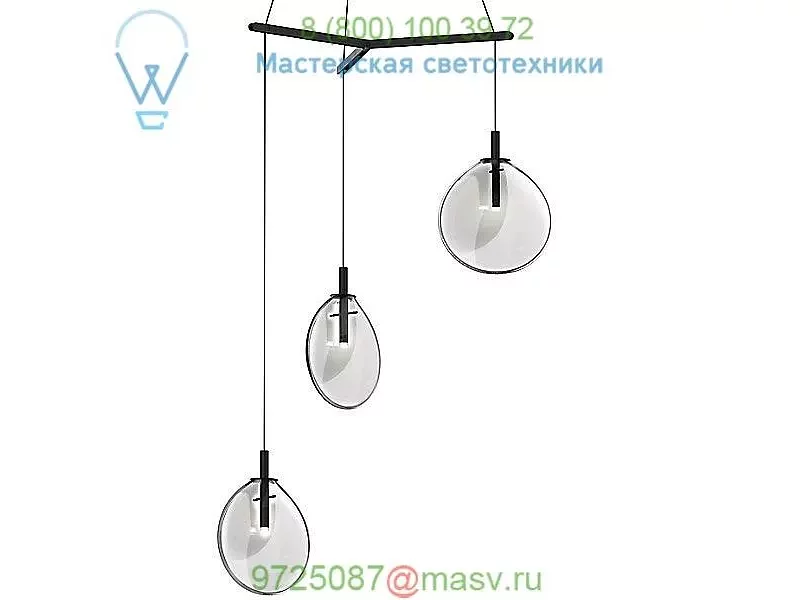 Cantina Large 3-Light Tri-Spreader LED Pendant Light 2995.25C-SML SONNEMAN Lighting, светильник