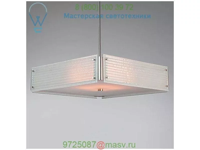 Hammerton Studio Textured Glass Square Drum Pendant CHB0044-23-FB-BG-001-E2, подвесной светильни