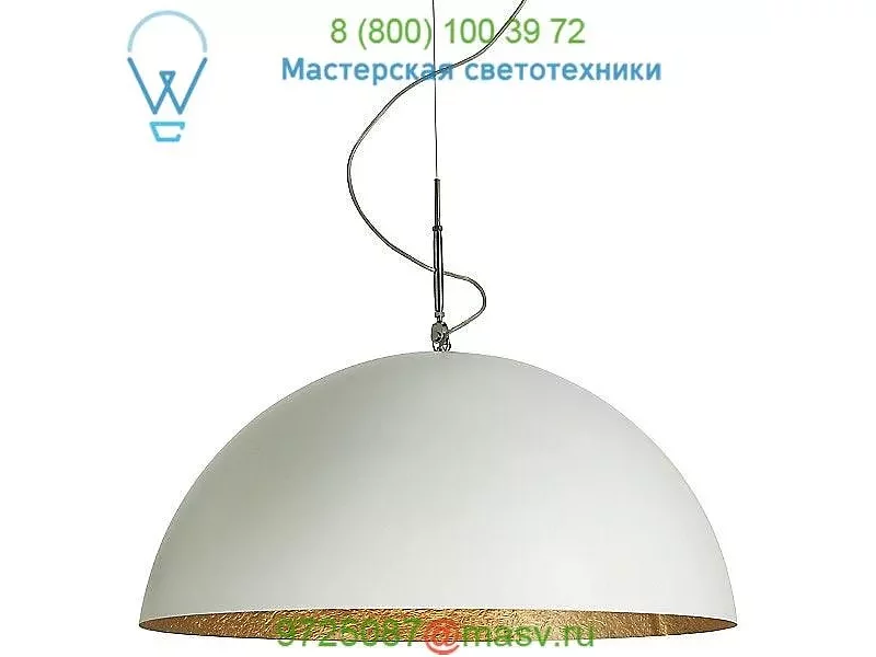 In-Es Art Design Mezza Luna Pendant Light MEZZA LUNA 1 WHITE TRANSPARENT, светильник