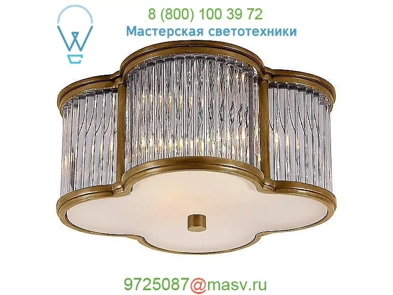 Basil Flush Mount Ceiling Light With Clear Glass Rods AH 4014GM/CG-FG Visual Comfort, светильник