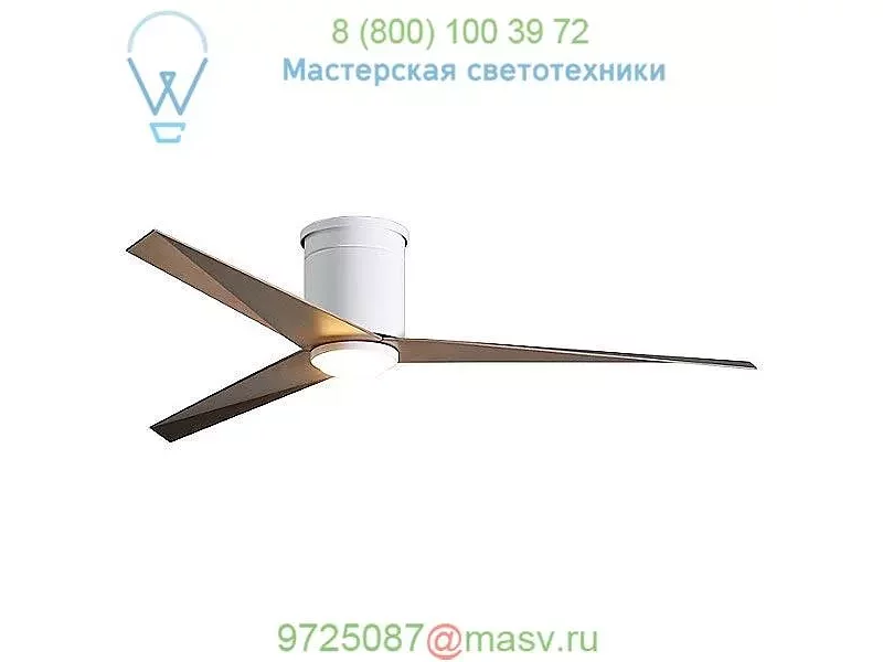 Eliza-HLK LED Hugger Ceiling Fan Atlas Fan Company EKHLK-BN-BW, светильник