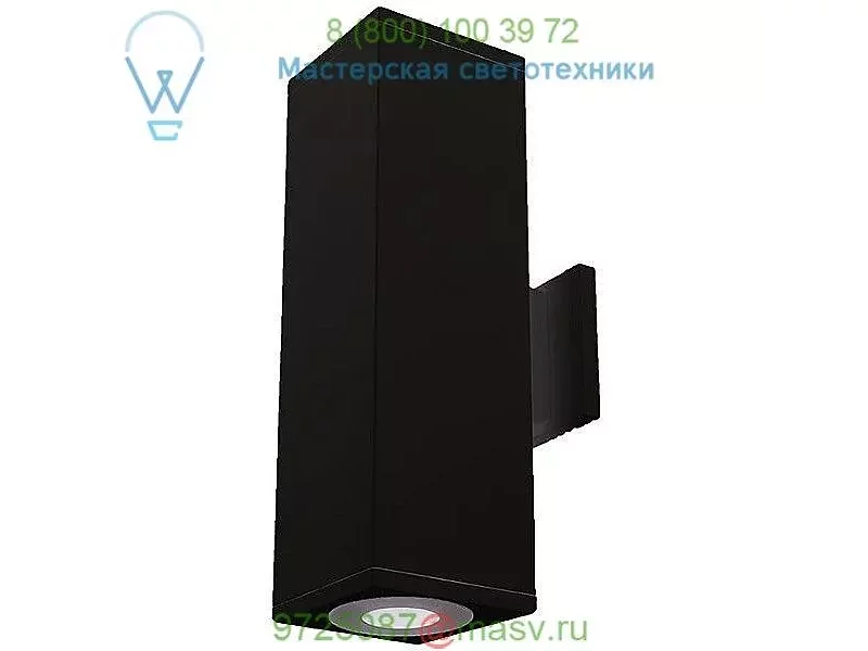WAC Lighting Cube Architectural Ultra Narrow LED Up and Down Wall Sconce DC-WD05-U827B-BK, уличн