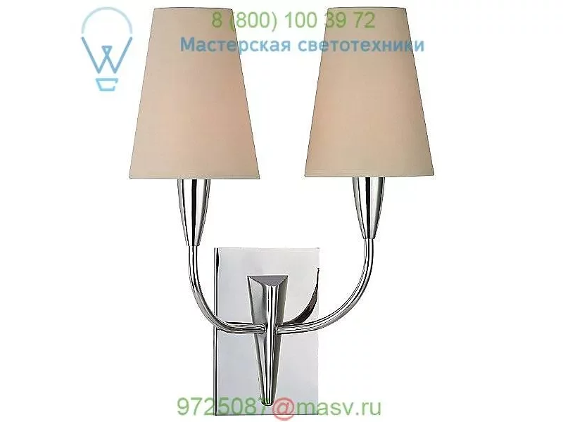 Hudson Valley Lighting 2412-PC-WS Berkley Two Light Wall Sconce, настенный светильник бра