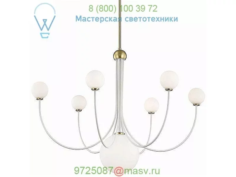 Mitzi - Hudson Valley Lighting H234805-AGB/WH Coco LED Chandelier, светильник