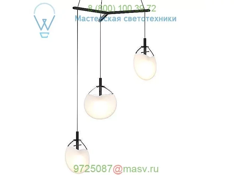 2995.25C-SML SONNEMAN Lighting Cantina Large 3-Light Tri-Spreader LED Pendant Light, светильник