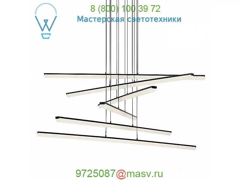 DweLED PD-29803-BK Stack LED Multi-Light Pendant Light, светильник