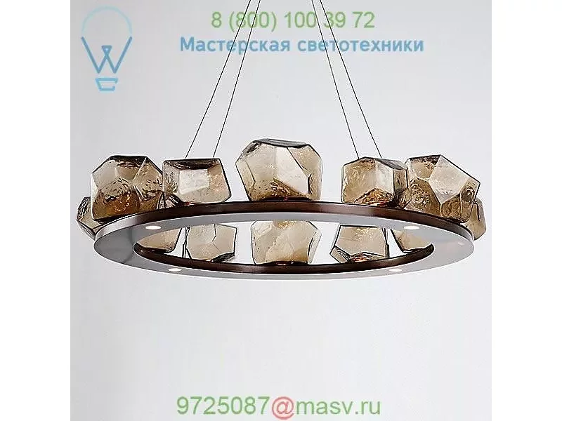 CHB0039-0A-FB-B-CA1-L1 Hammerton Studio Gem Bezel Ring LED Chandelier, светильник