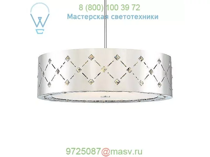 George Kovacs Crowned LED Drum Shade Pendant Light P1034-077-L, светильник