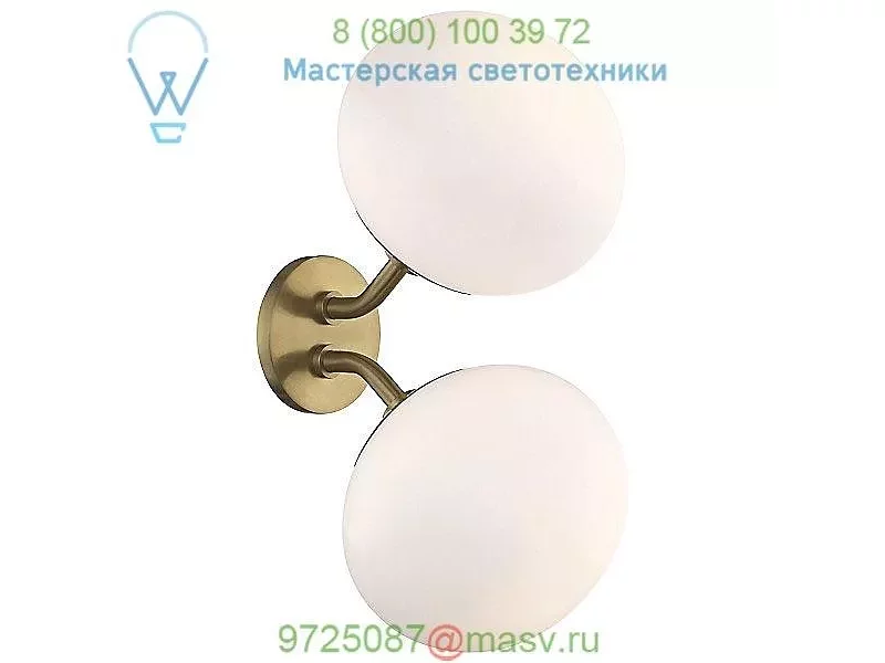 Estee Double Wall Sconce Mitzi - Hudson Valley Lighting H134102-AGB, настенный светильник бра