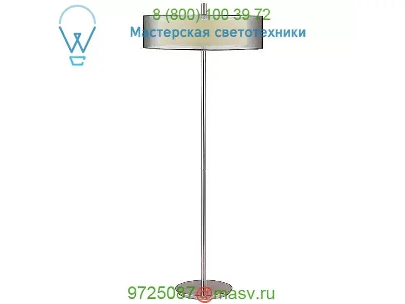 Puri Floor Lamp (Satin Nickel with Silver Organza) - OPENBOX SONNEMAN Lighting, светильник