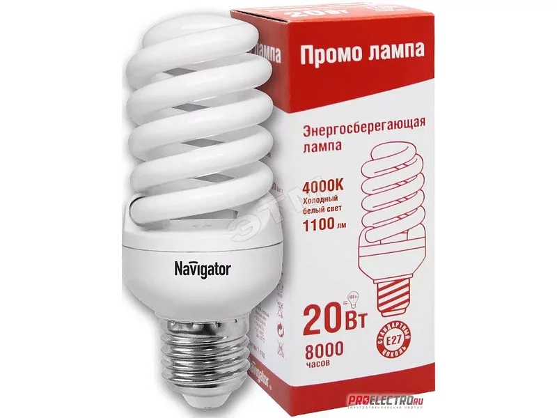 Лампа энергосберегающая КЛЛ 20/840 Е27