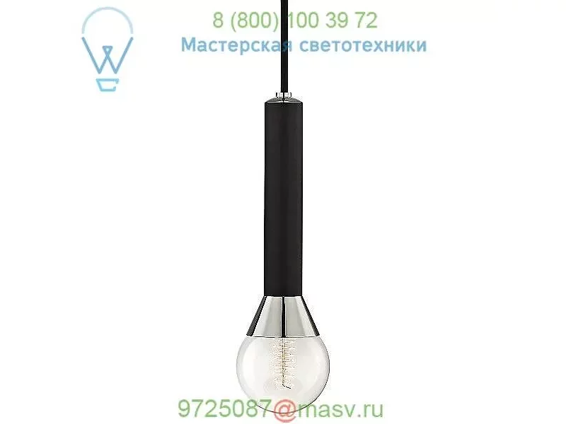Mitzi - Hudson Valley Lighting H169701-PB/BK Via Mini Pendant Light, подвесной светильник