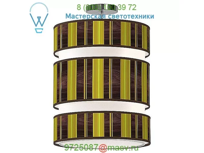 Jefdesigns jd_vsgr_Lena16 Vertical Stripey 3-Tier Pendant Light, светильник