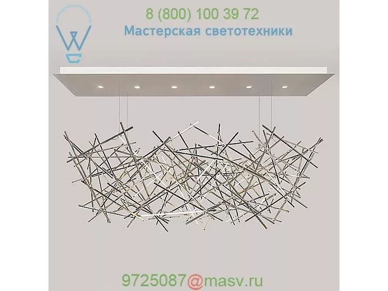 Criss Cross LED Chandelier CC-CH-112BRZ-SM Ridgely Studio, светильник