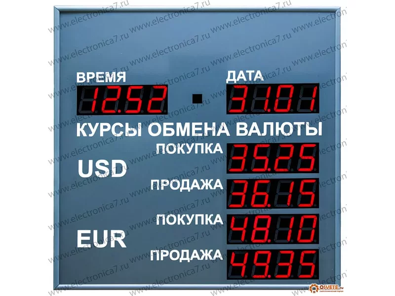 Табло валют Электроника 7 1038