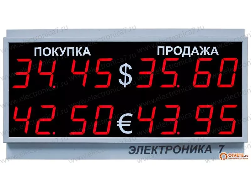 Табло валют Электроника 7 1030