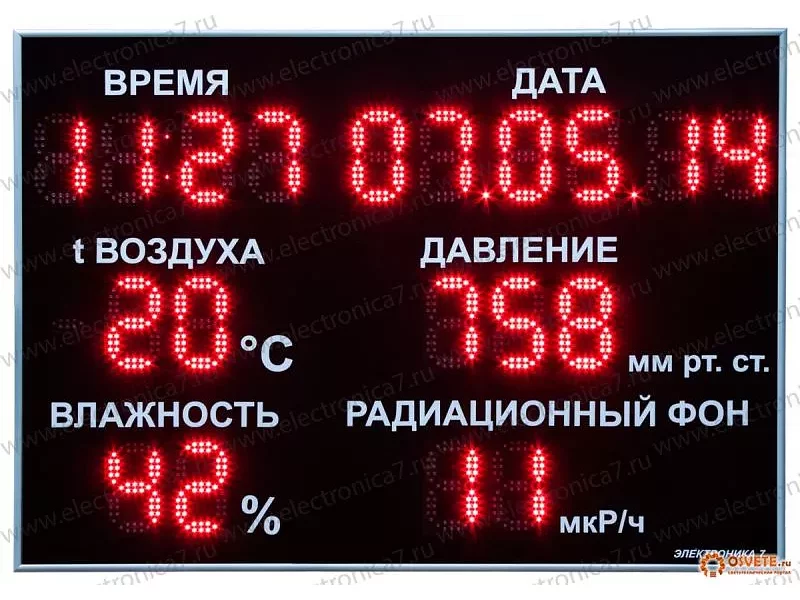 Настенная электронная метеостанция Электроника 7 21130-19