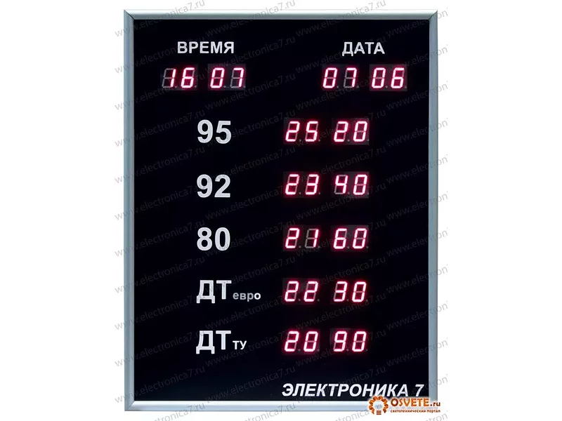 Табло для АЗС Электроника 7 3076