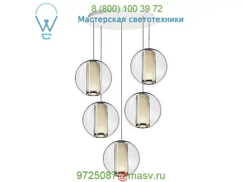 Bel Occhio Multi Pendant Chandelier Pablo Designs BELO CHAN 16/3 ORG, светильник