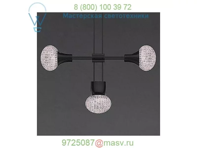 SONNEMAN Lighting S1E24K-JC06XX18-CL02 Suspenders 24 Inch Single Ring 9 Light LED Suspension Sys